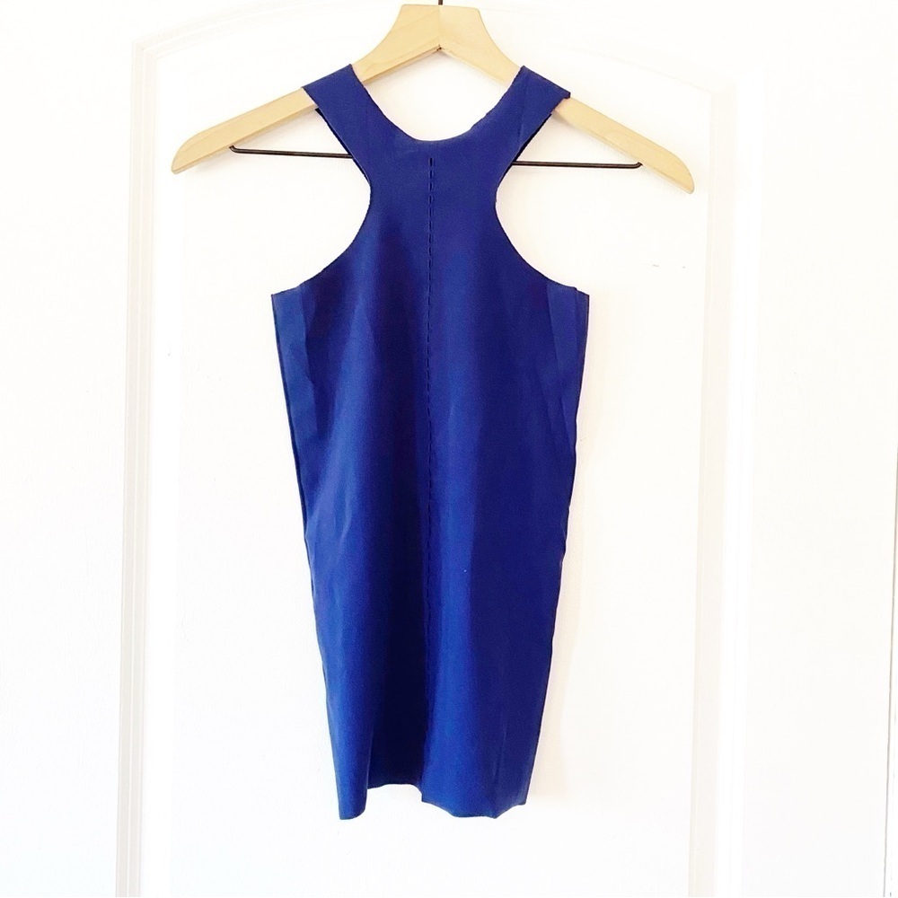 FREE PEOPLE Intimately Navy Seamless High Neck Racerback Tank NEW